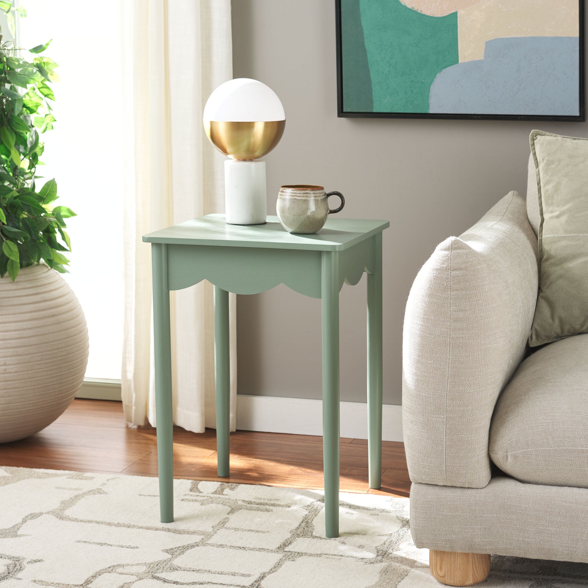 Safavieh Paislyn Traditional Wood End Table, Sage