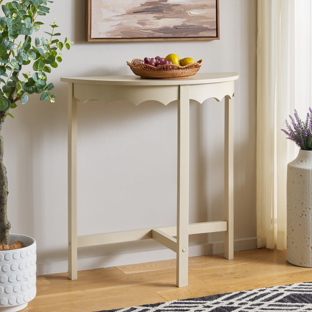 Safavieh Seraphina Cottage Half Round Wood Console Table, Sand