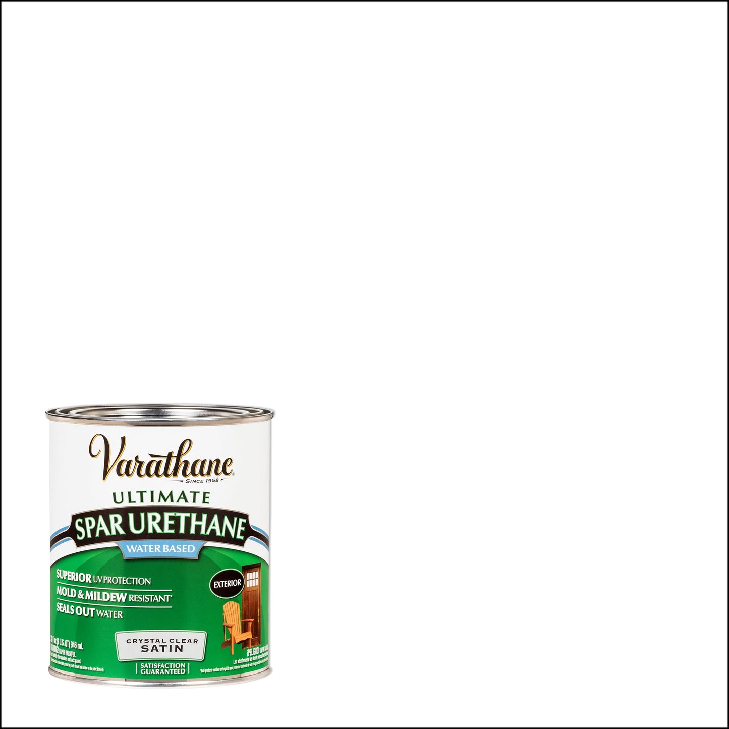 2 Pack, Satin Clear, Varathane Exterior Wood Ultimate Spar Urethane Water-Based-250241H, Quart