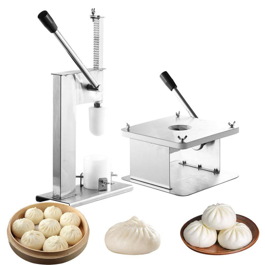 Semi-Automatic Baozi Maker Machine with Bun Making Mold, Commercial & Home Use Kitchen Tool for Cafeteria, Restaurant & Cooking