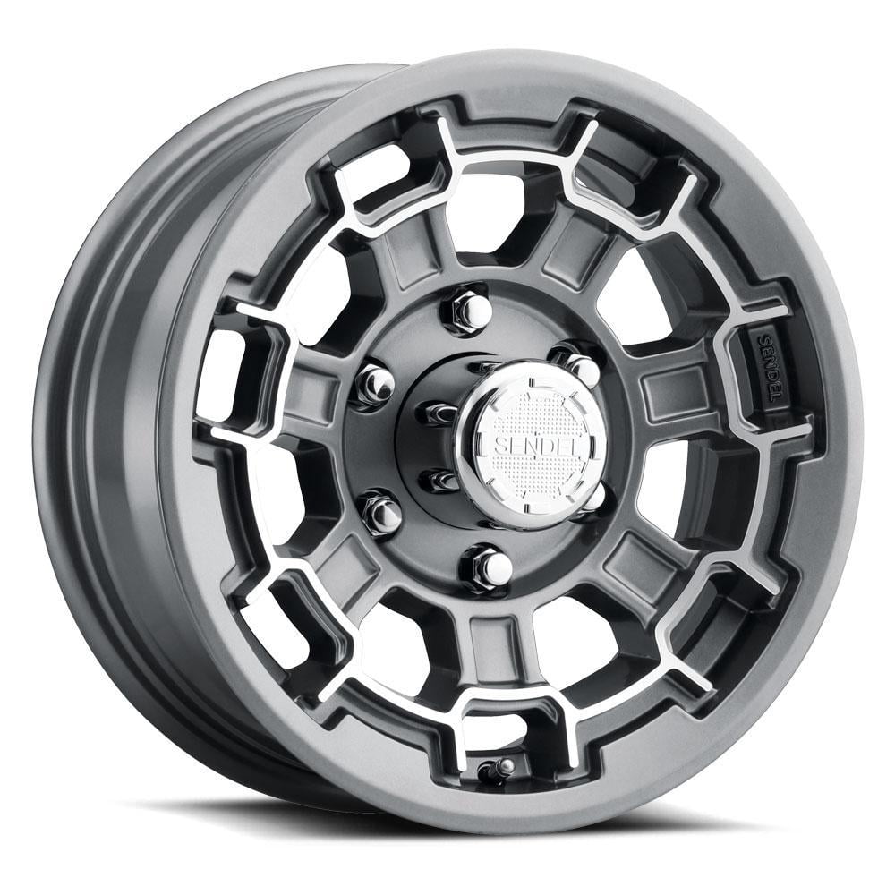 Sendel T18 15" 6-Lug Boat Camper RV Trailer Wheel Rim Gray Machined (QTY 1)