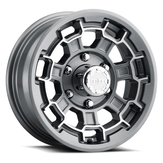 Sendel T18 15" 6-Lug Boat Camper RV Trailer Wheel Rim Gray Machined (QTY 1)