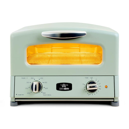 Sengoku HeatMate Countertop Toaster Oven w/ Graphite Technology, Olive