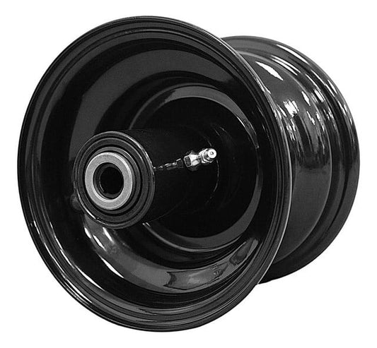 Set of 2 6x4.5 Black Wheels for Carlisle, Exmark, Scag, Toro | Glossy Black