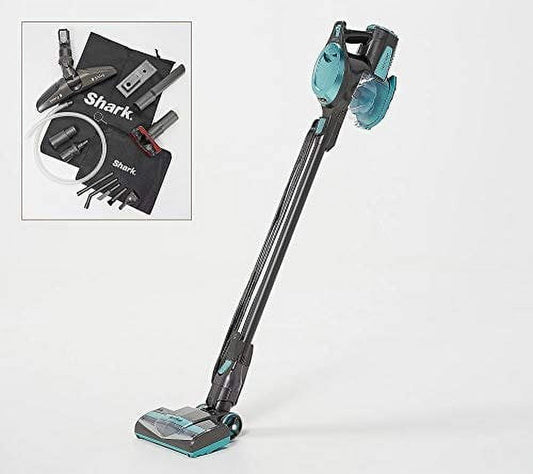 Shark Rocket Ultra-Light Corded Bagless Vacuum for Carpet and Hard Floor Cleaning with Swivel Steering QS301Q, Ice Blue QS301QIB