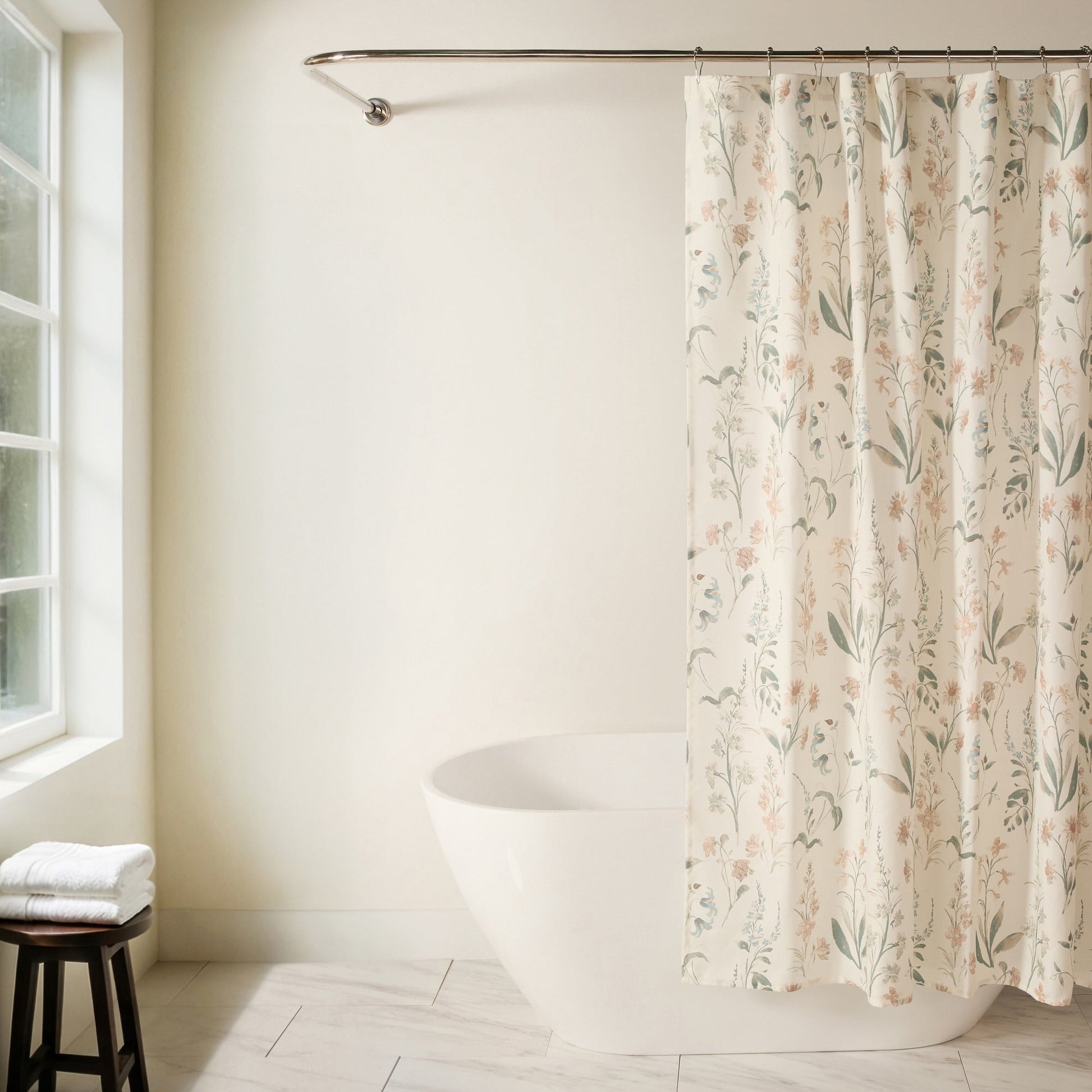Shower Curtain in Floral Patterns