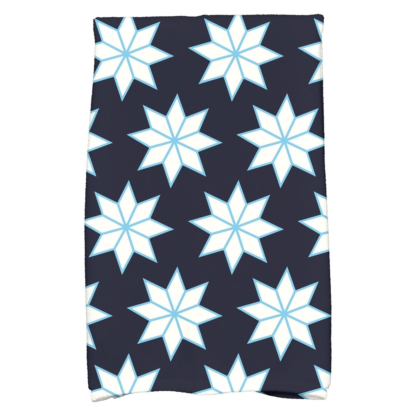 Simply Daisy 16" x 25" Christmas Stars 1 Geometric Print Hand Towel