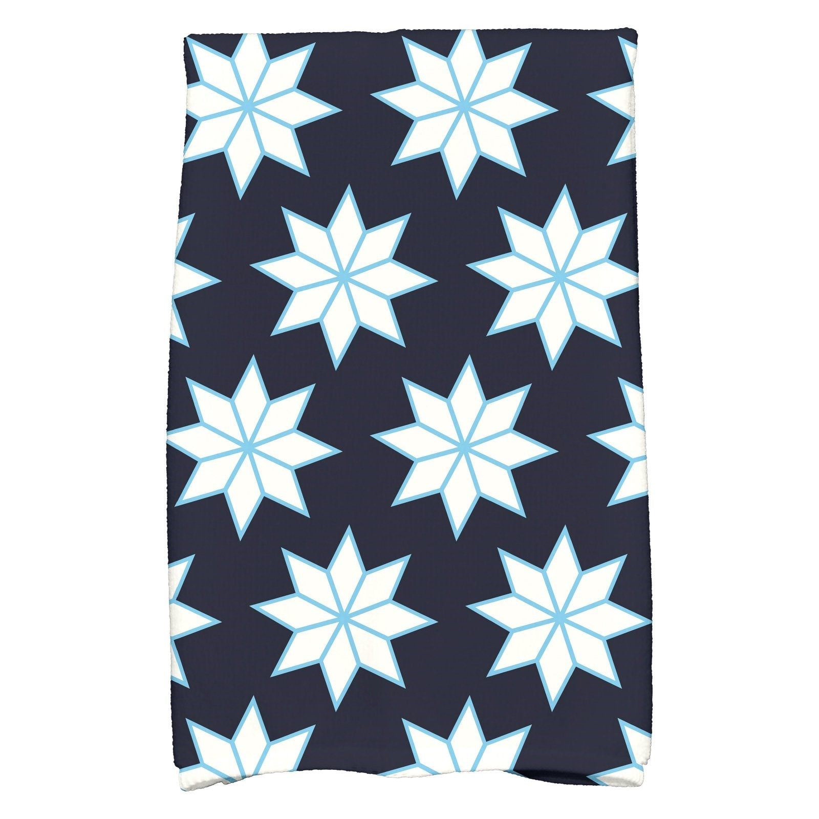 Simply Daisy 16" x 25" Christmas Stars 1 Geometric Print Hand Towel