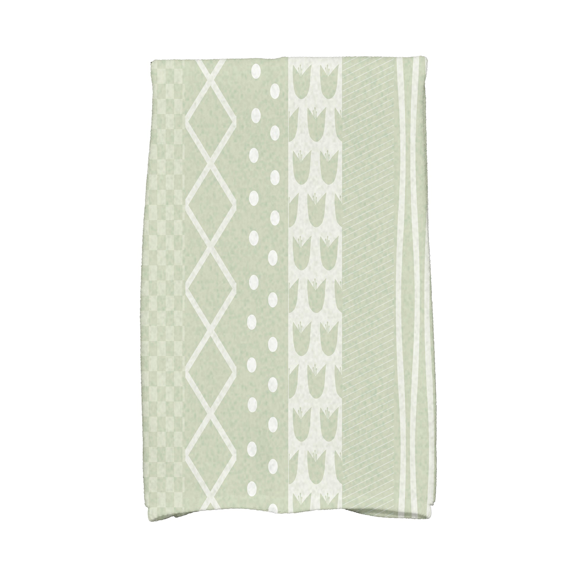 Simply Daisy, 16 x 25 inch, Pattern Stripe Kitchen Towel, Green
