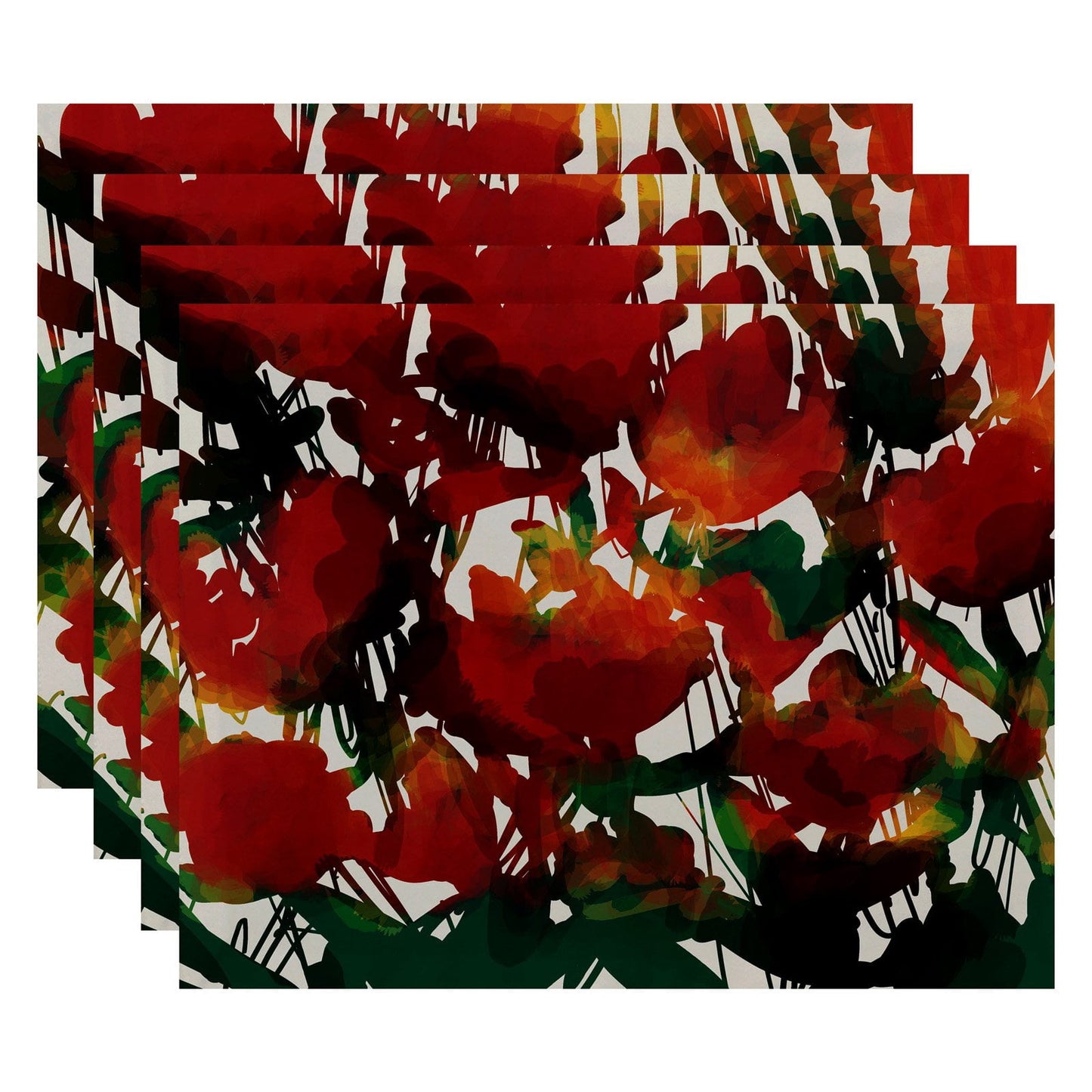 Simply Daisy 18" x 14" Abstract Floral Floral Print Placemat