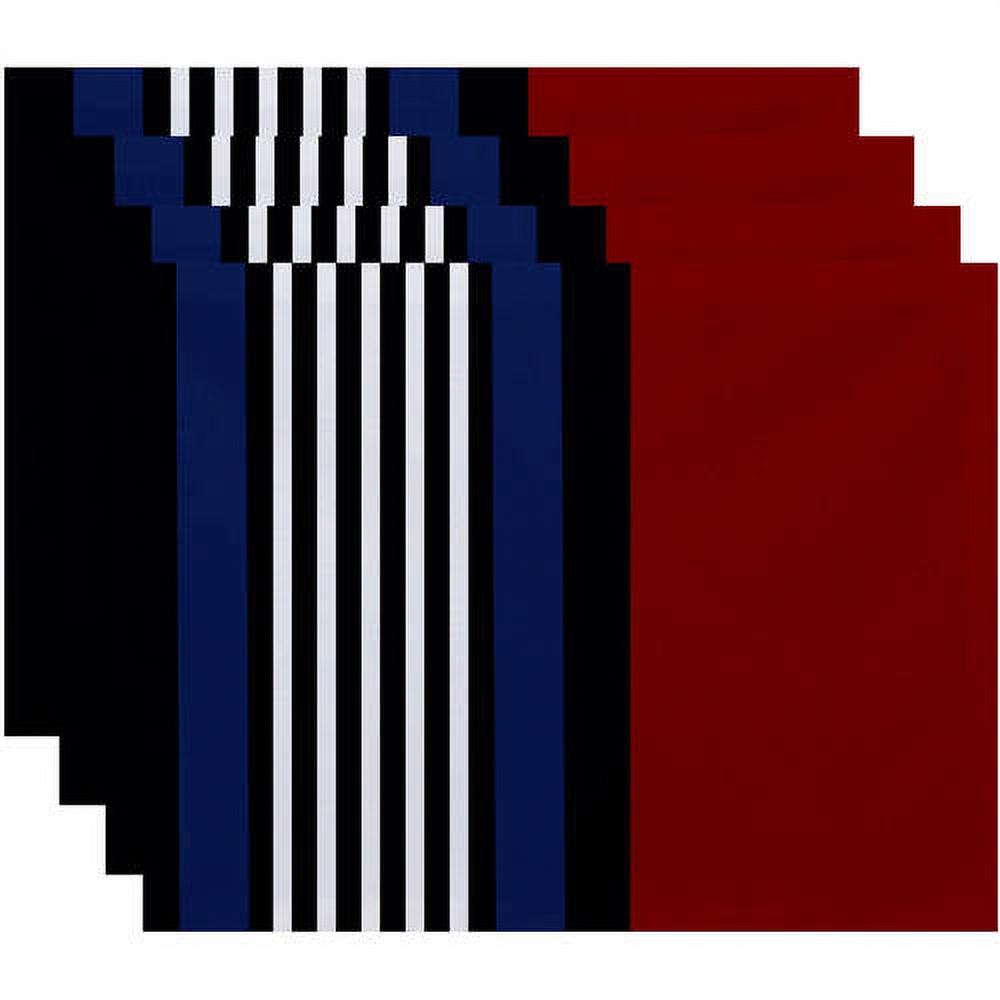 Simply Daisy 18" x 14" Beach Shack Stripe Print Placemat, Set of 4