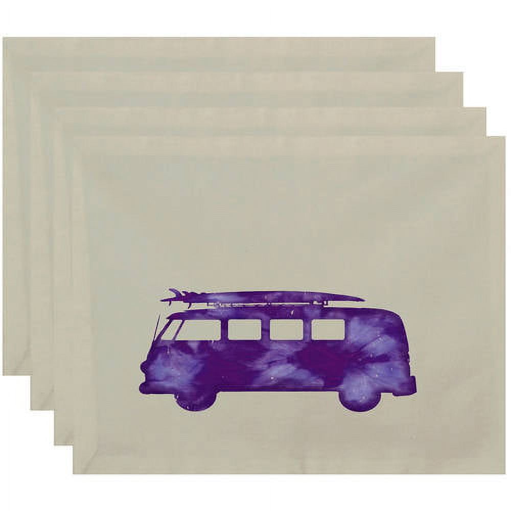 Simply Daisy 18" x 14" BeachDrive Geometric Print Placemats, Set of 4