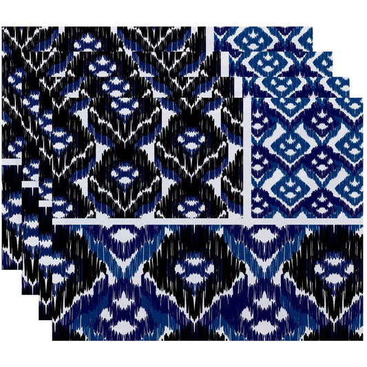 Simply Daisy 18" x 14" Free Spirit Geometric Print Placemats, Set of 4