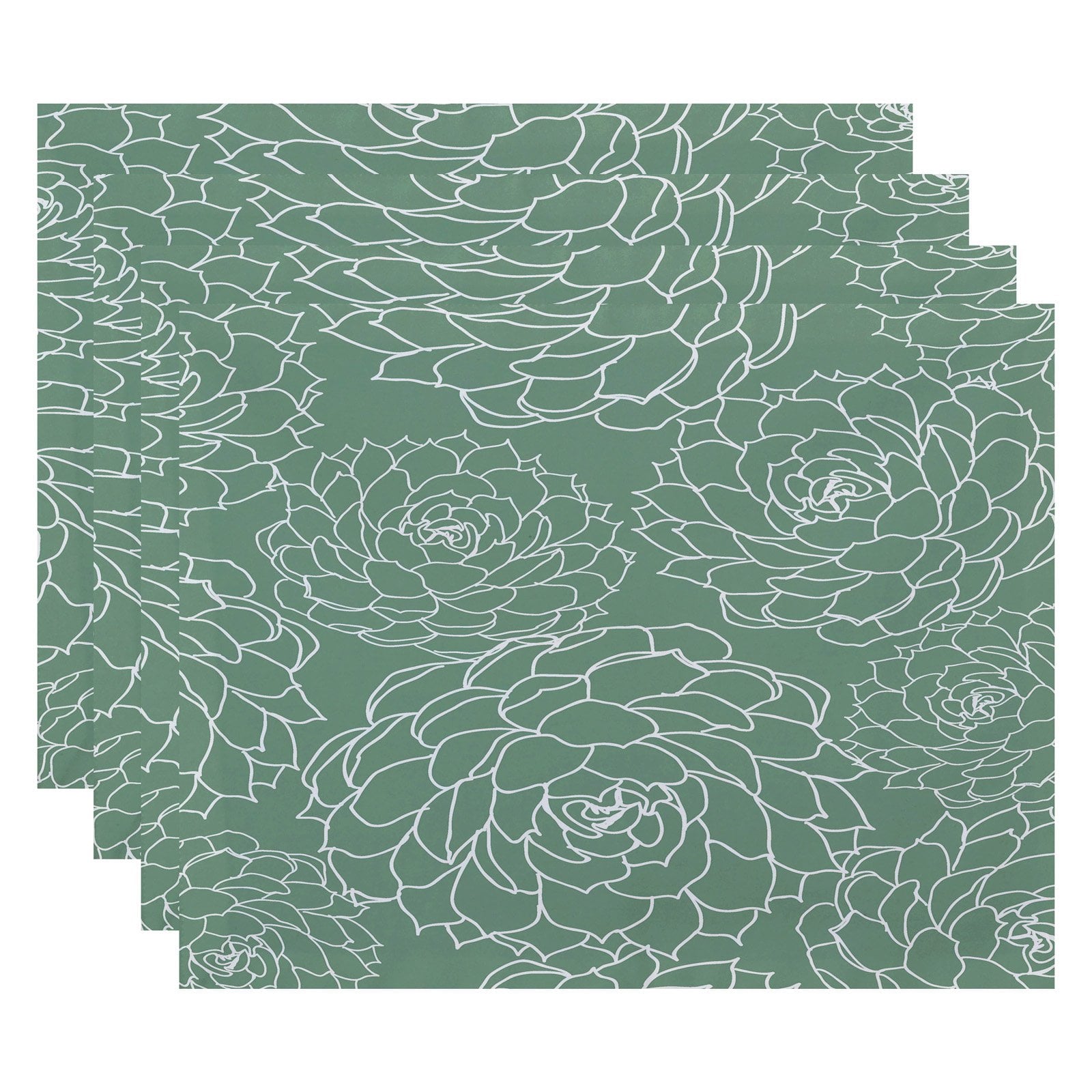 Simply Daisy 18" x 14" Olena Floral Print Placemat (Set of 4)