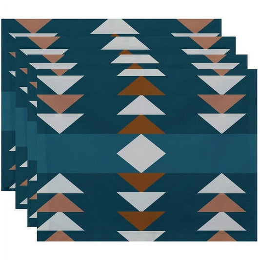 Simply Daisy 18" x 14" Sagebrush Geometric Print Placemat