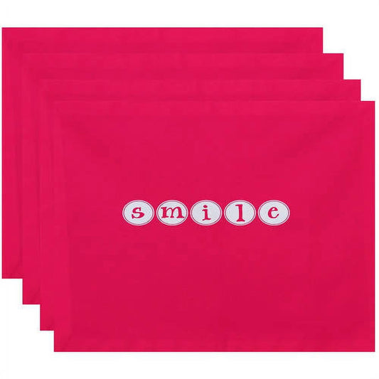 Simply Daisy 18" x 14" Smile Word Print Placemat