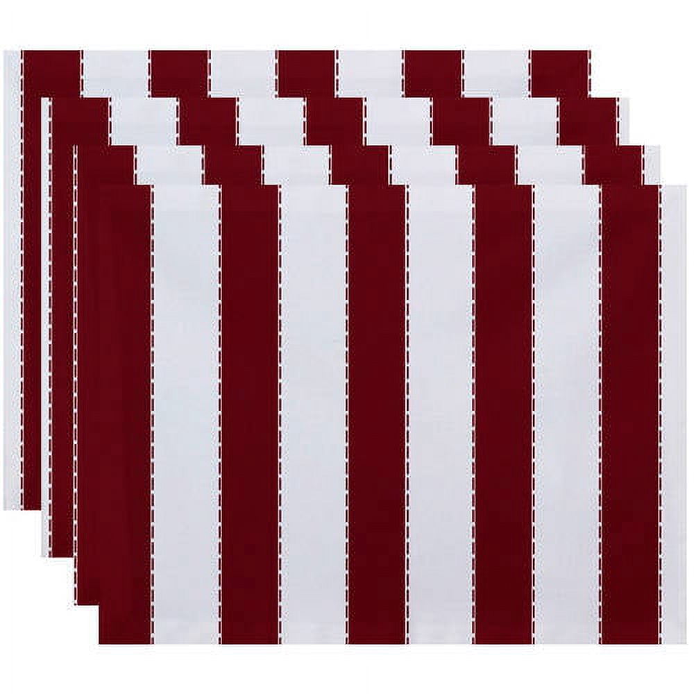 Simply Daisy 18" x 14" Stitch in Time Stripes Print Placemat