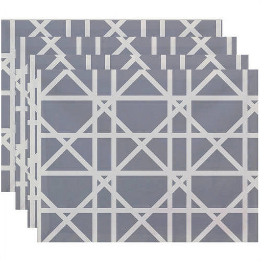 Simply Daisy 18" x 14" Trellis Geometric Print Placemat