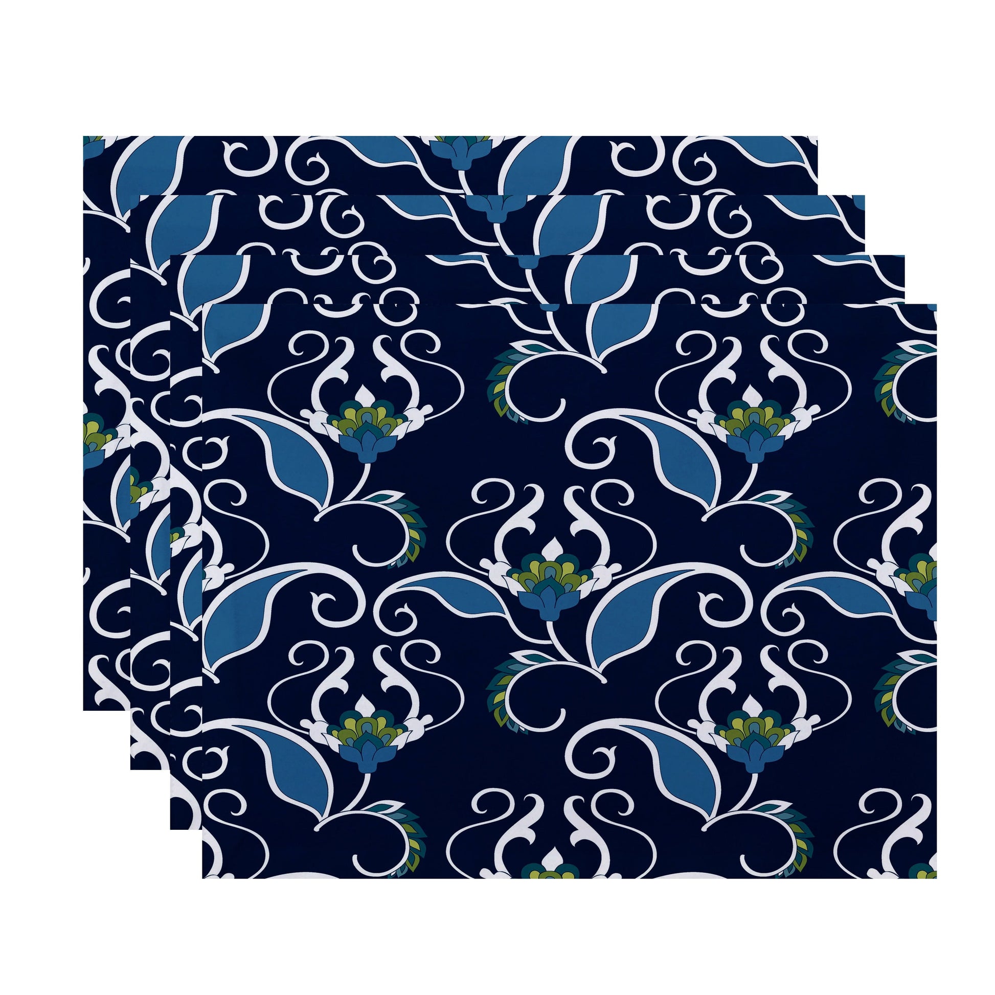 Simply Daisy 18" x 14" West Indies Floral Print Placemat (Set of 4)