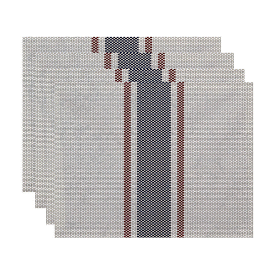 Simply Daisy, 18 x 14 inch, Grain Sack Placemat (set of 4), Rust