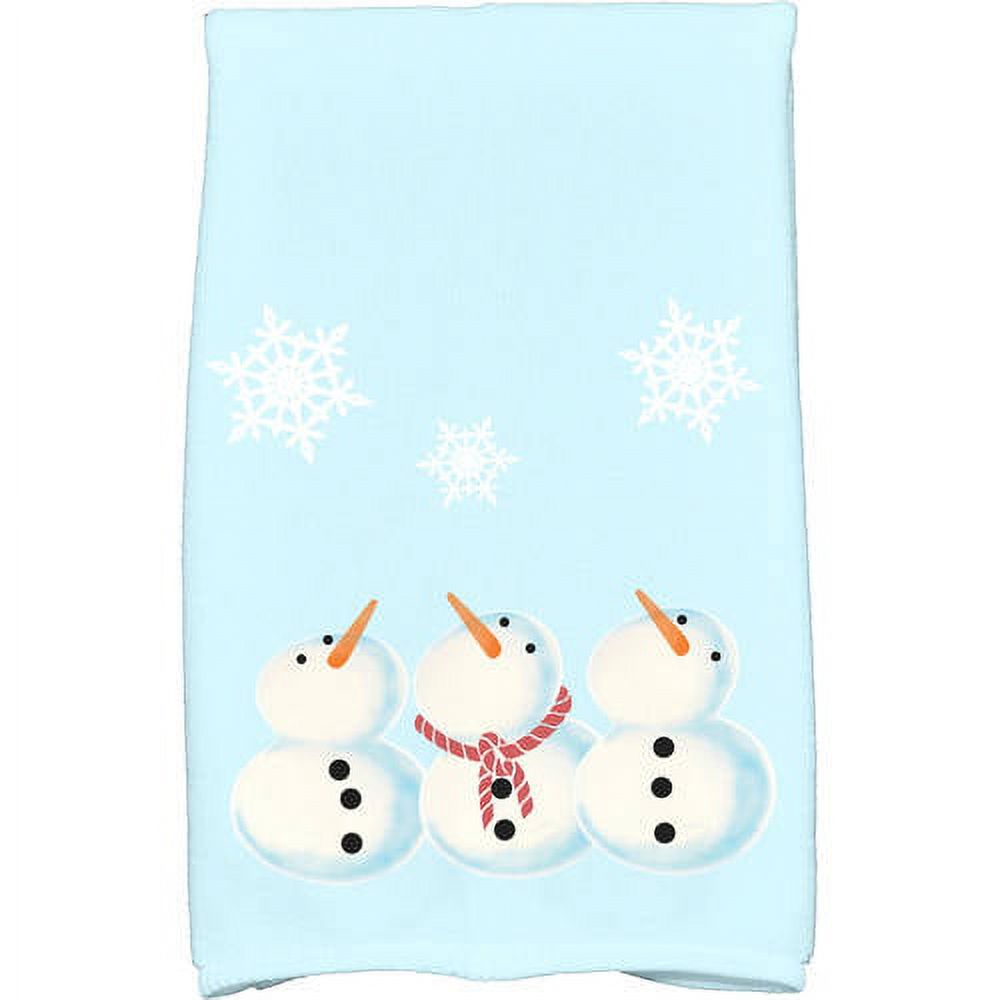 Simply Daisy 18" x 30" 3 Wise Snowmen Holiday Geometric Print Kitchen Towel