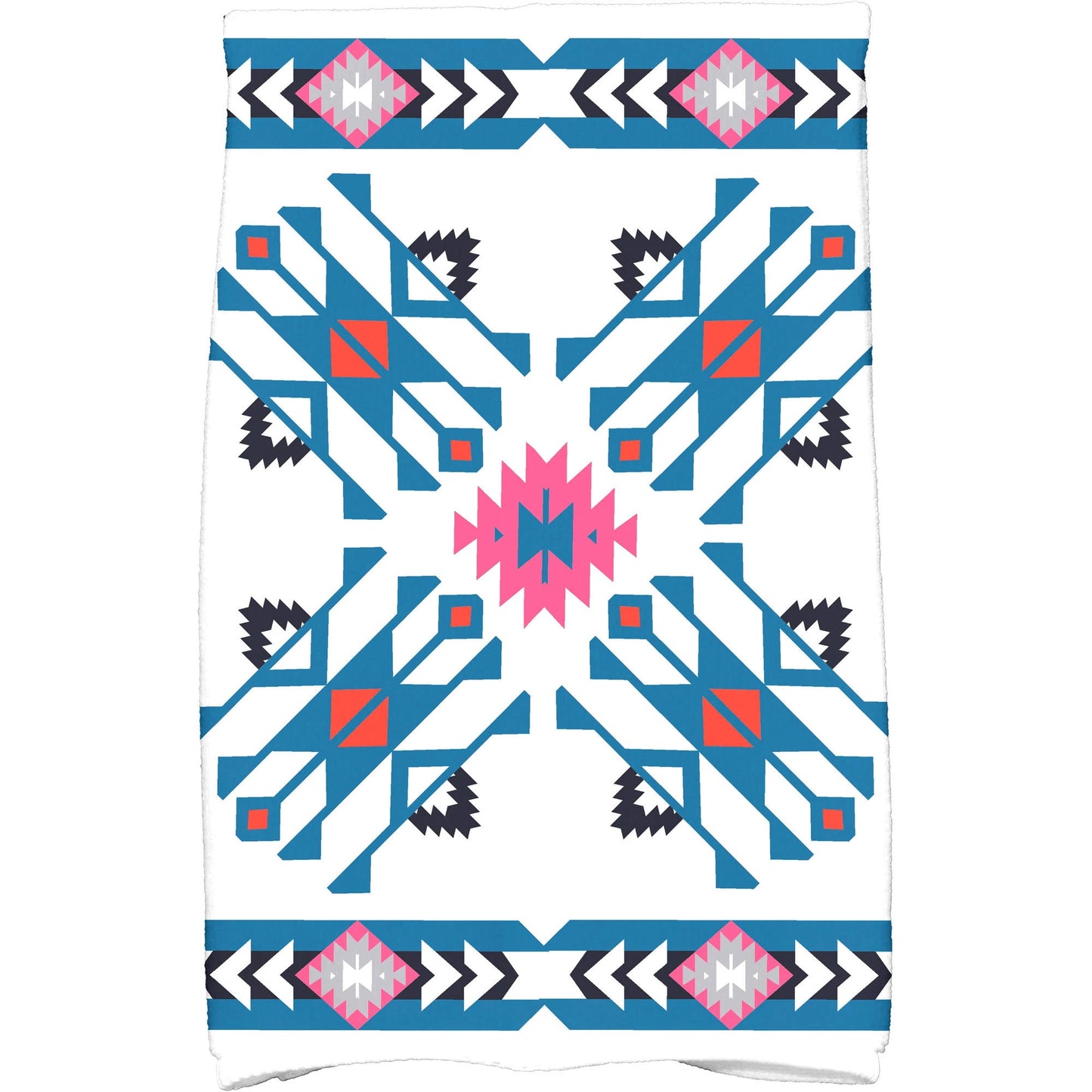 Simply Daisy 18" x 30" Jodhpur Border 4 Geometric Print Kitchen Towel