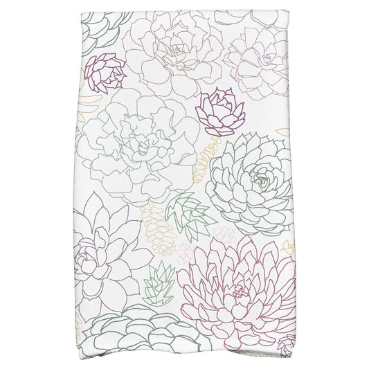 Simply Daisy 18" x 30" Opal Floral Print Hand Towels