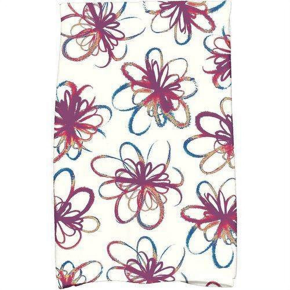 Simply Daisy 18" x 30" Penelope Holiday Floral Print Kitchen Towel