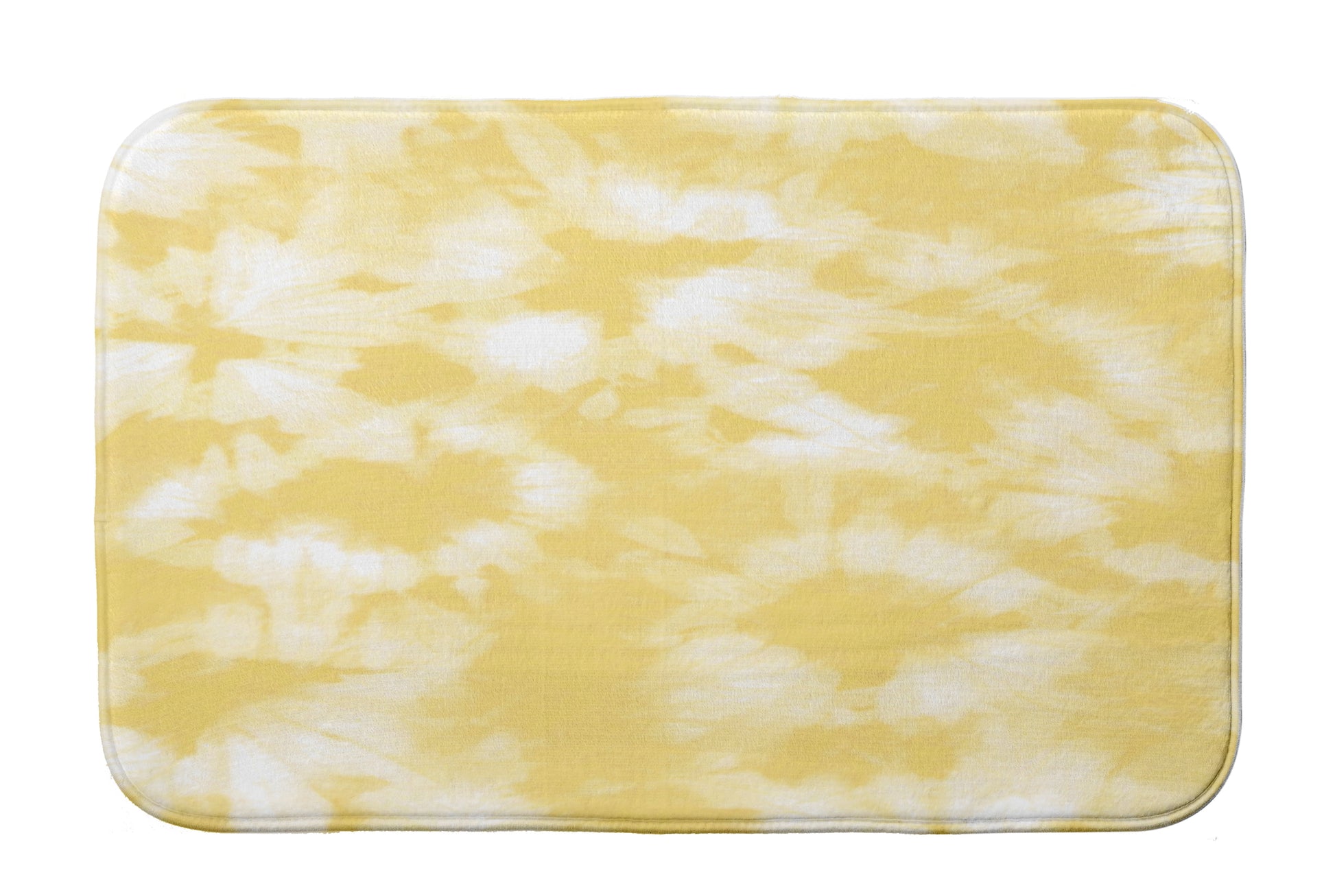 Simply Daisy 34" x 21" Plush Microfiber Yellow Chillax Bath Mat