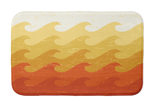 Simply Daisy 34" x 21" Plush Microfiber Yellow Deep Sea Bath Mat