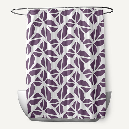 Simply Daisy 70" W x 73" L Kaleidoscope Graffiti Polyester Shower Curtain, Larkspur [1 Ct]