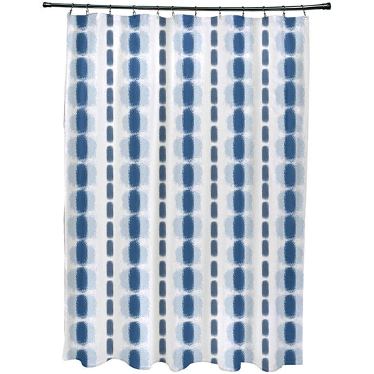 Simply Daisy 71" x 74" Watercolor Stripe Stripe Print Shower Curtain