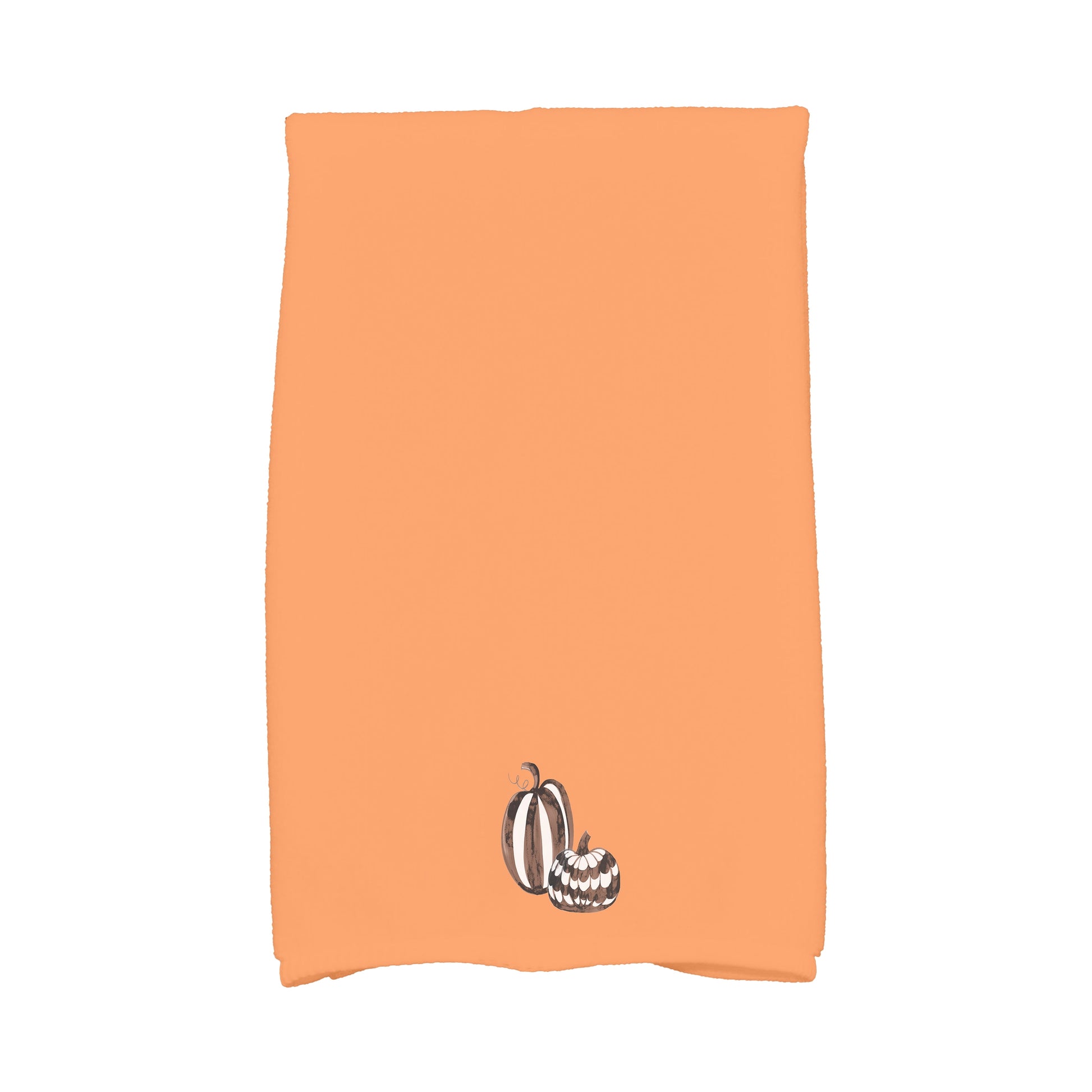Simply Daisy Pumpkin Duo 16x25 Inch Orange Halloween Print Kitchen Towel