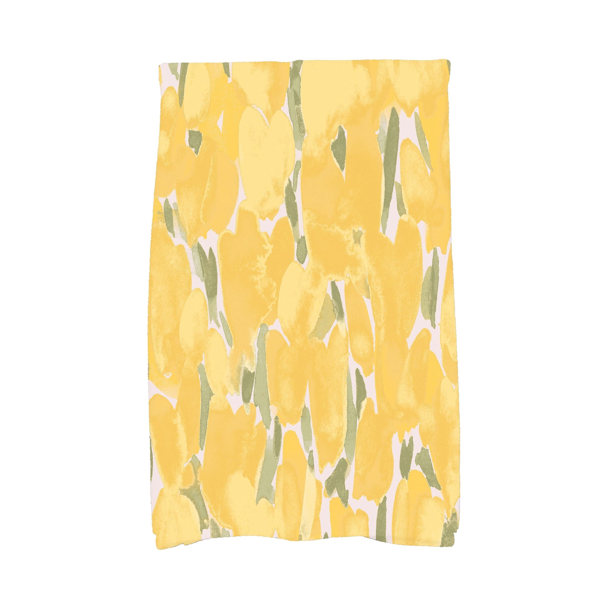 Simply Daisy's Tulip Blossom 16x25 inch Yellow Floral Kitchen Towel