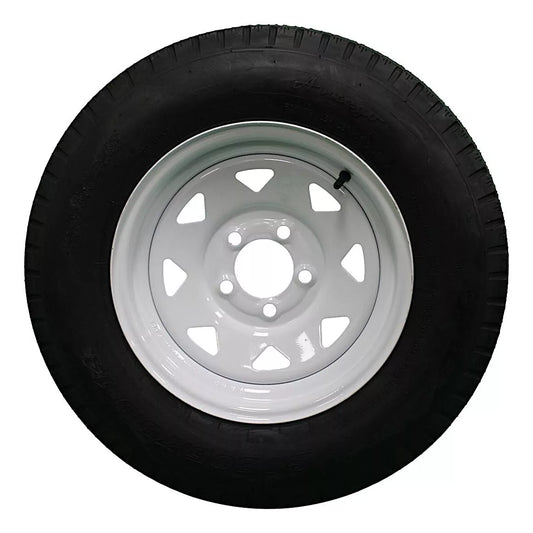 (Single Assembly) Antego Tire and Wheel 205/75D14 Highway Terrain – 14.0-Inch Rim, 6-Ply-Ply Strength, Load 100.0, Speed M – Heavy-Duty Trailer Tire | A140554020116206ST20575D14