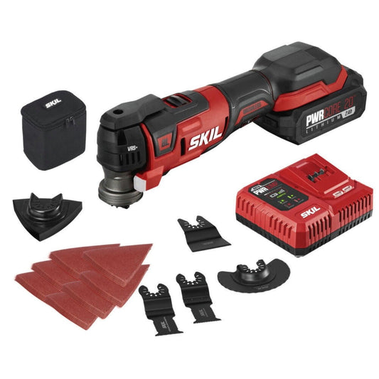 Skil OS5937-10 20V PWRCORE 20 Brushless Lithium-Ion Cordless Oscillating Multi-Tool Kit (2 Ah)