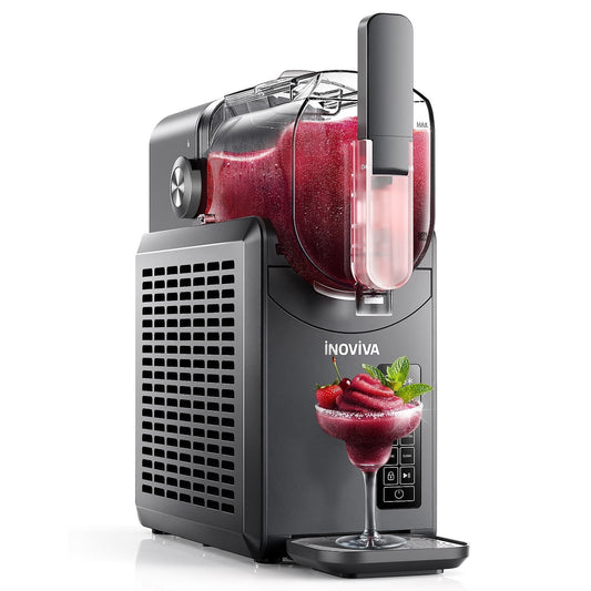 Slushie Machine, No Ice Needed, 88 oz INOVIVA Slushy Machine for Home with Self-Cleaning Function, Professional Frozen Drink Maker, 5 Preset Programs, Frozen Margaritas, Frappés, Milkshake, and More