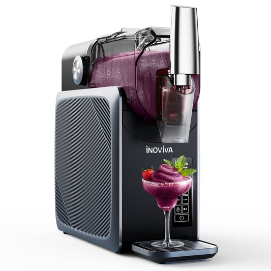 Slushie Machine, No Ice Needed, INOVIVA 68 oz Frozen Drink Maker for Home with Self-Cleaning, 5 Preset Programs, Frozen Margaritas, Frappés, Milkshake, and More
