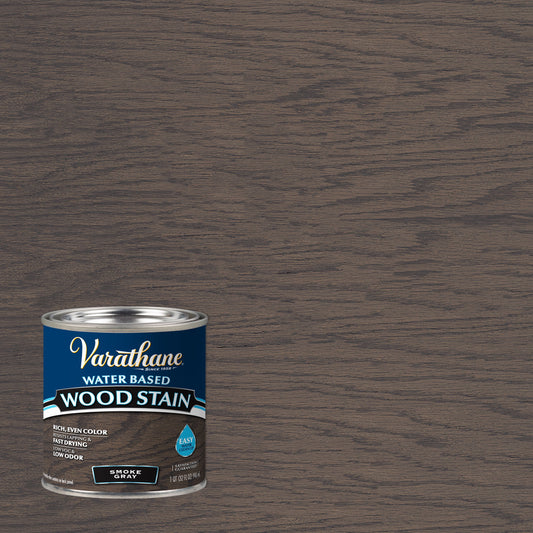 4 Pack, Smoke Gray, Varathane Water-Based Wood Stain-384353, Half Pint