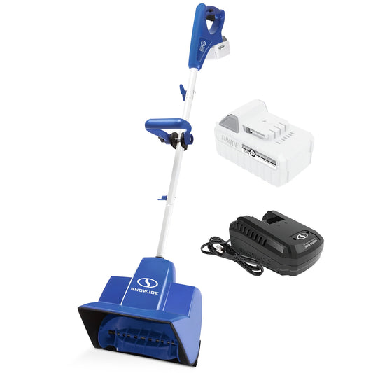Snow Joe 24V Cordless Snow Shovel Kit, Driveway Winter Snow Removal, Blue, 24V-SS11-XR