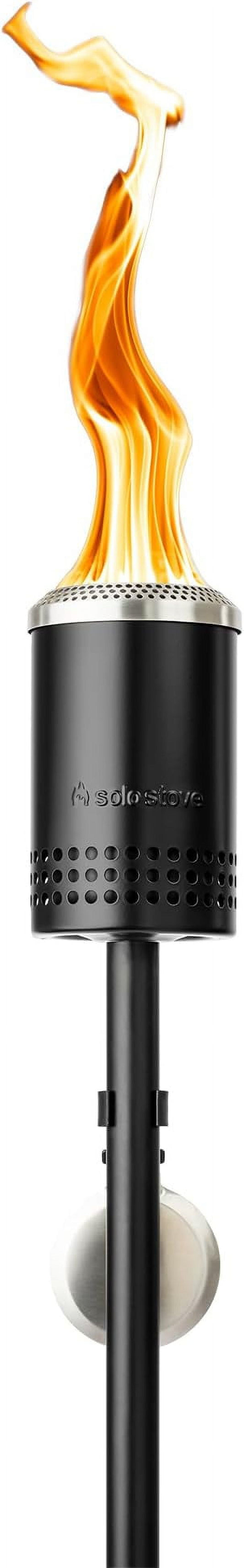 Solo Stove Mesa Torch | Backyard Torch for Outside, 5 Hour Burn Time, Cold-Rolled Steel, Incl. Ground Stake, Fuel Funnel, and 3 Wicks, Adjustable Height: 37.75-52.5 in, Fuel Capacity: 21 fl oz