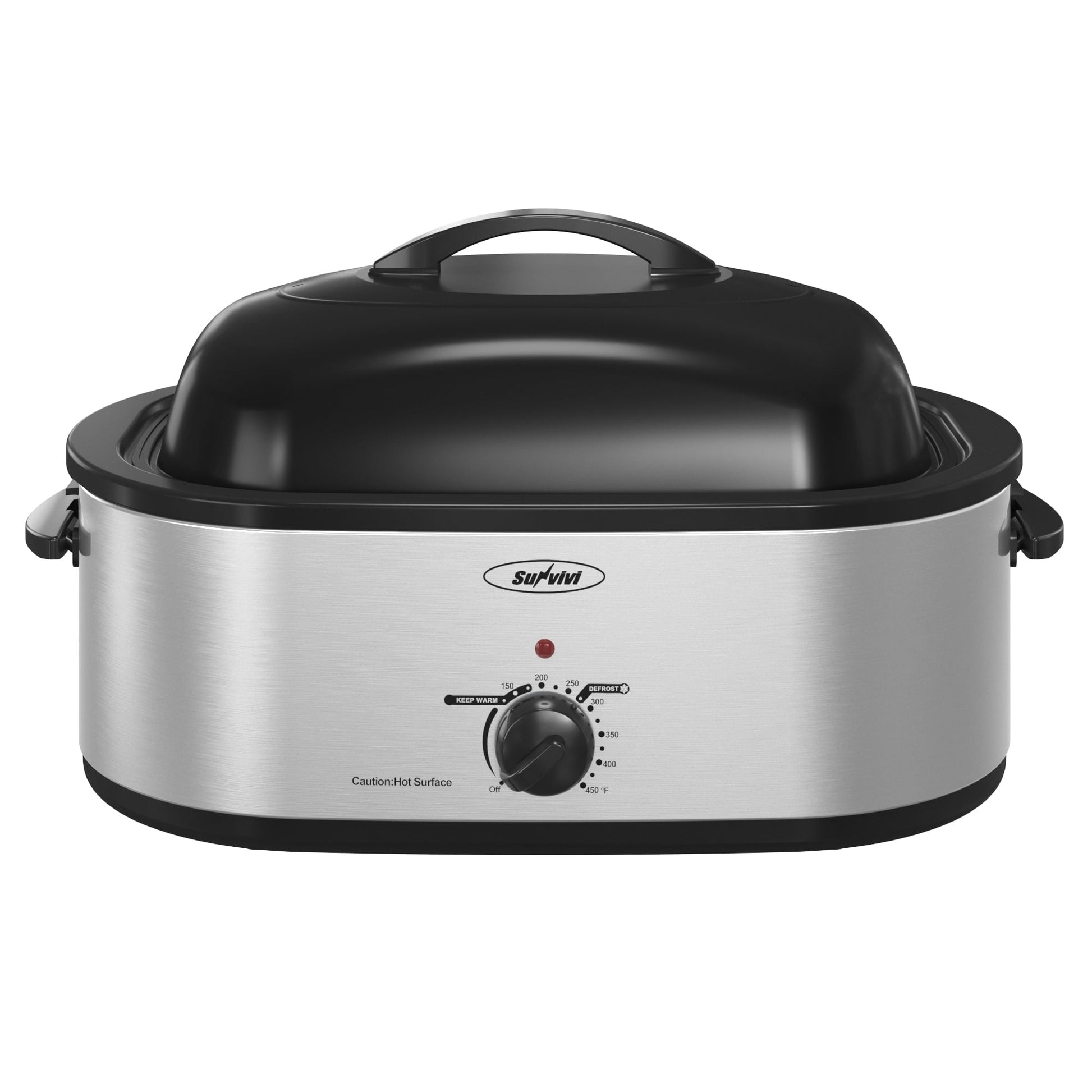 Soluwa LLC Royalcraft Roaster Oven with Removable Pan 14QT - Silver