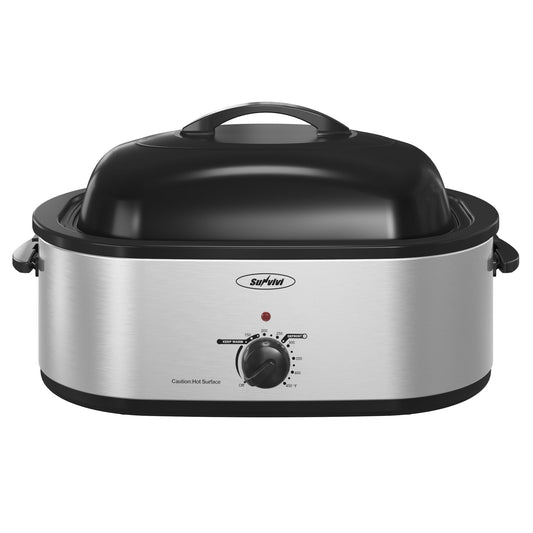Soluwa LLC Royalcraft Roaster Oven with Removable Pan 14QT - Silver