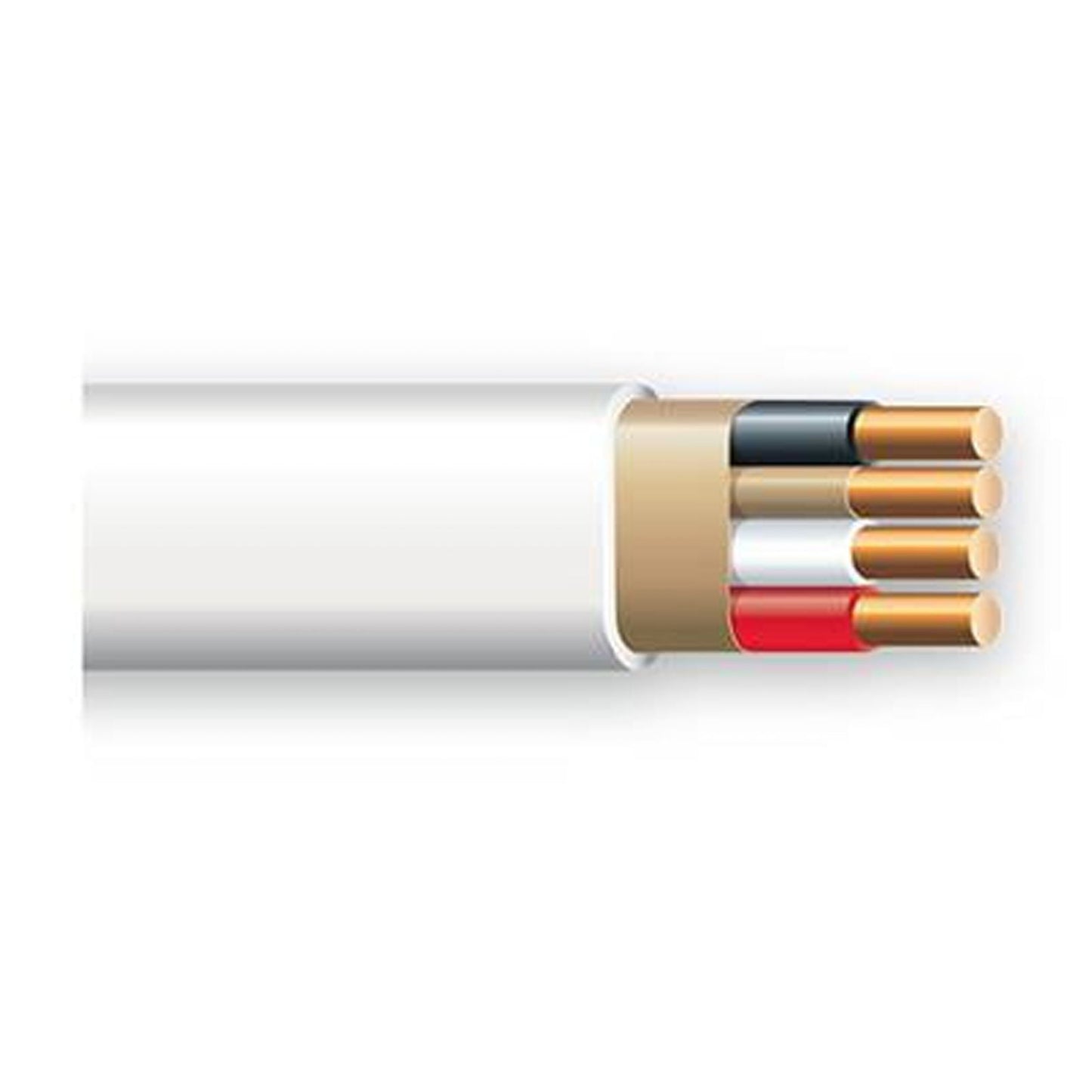 Southwire Romex 50' 14/3 with Ground Residential Indoor Electrical Wire Type NM-B, White, 3.86lbs