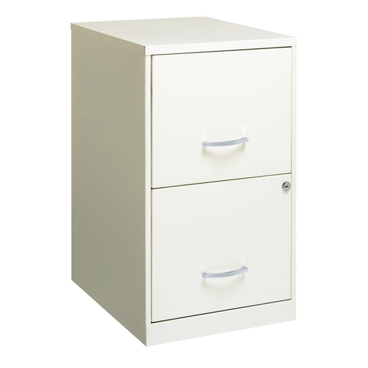 Space Solutions 18" Deep 2 Drawer Letter Width Vertical File Cabinet, White