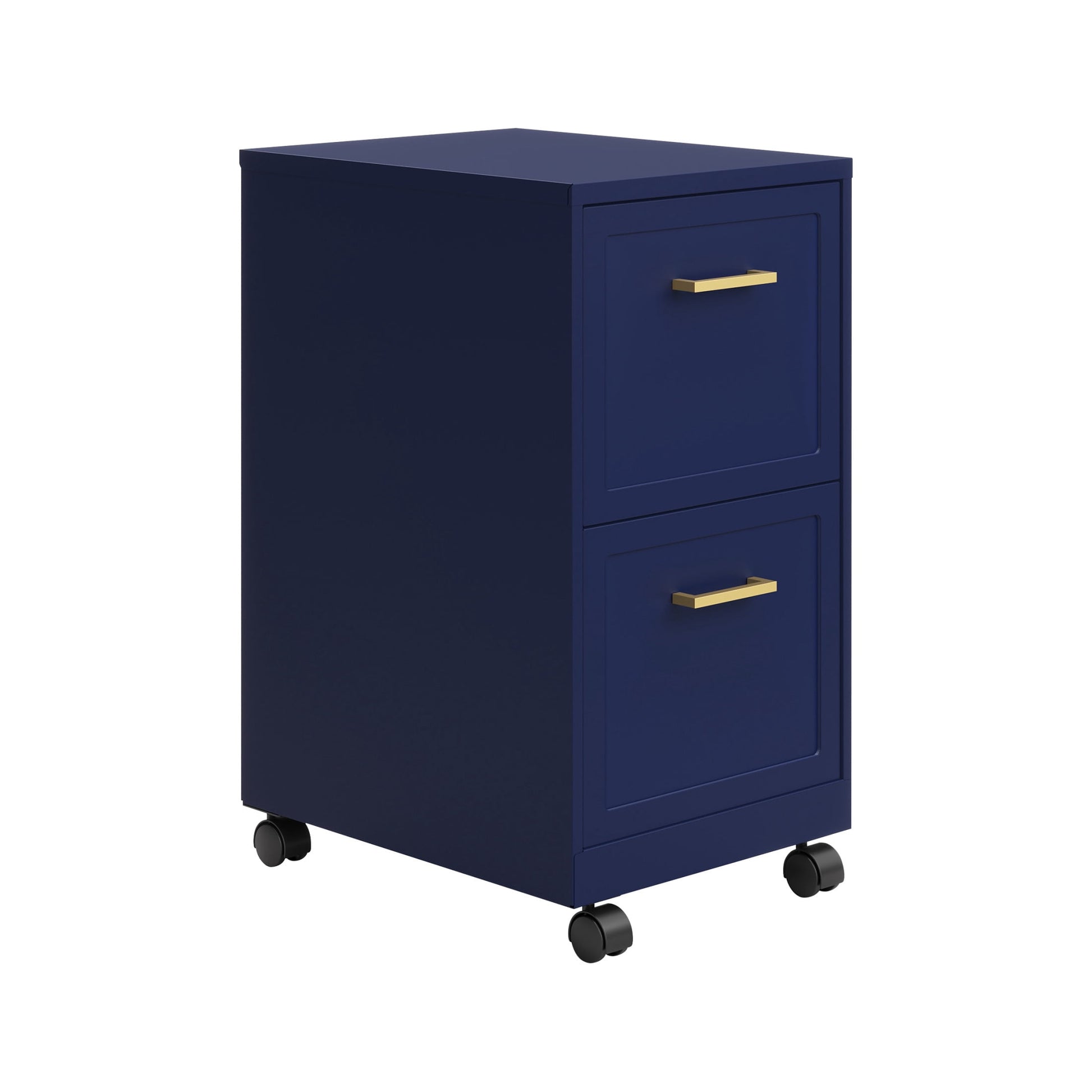 Space Solutions 18" Deep 2 Drawer Mobile Letter Width Vertical File Cabinet, Navy
