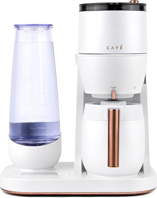 Specialty Grind and Brew Coffee Maker, Single-Serve to 10-Cup Thermal Carafe, with Built-In  Grinder & Removable 75oz Water Reservoir, WiFi & Smart Connected, SCA Certified, Matte White