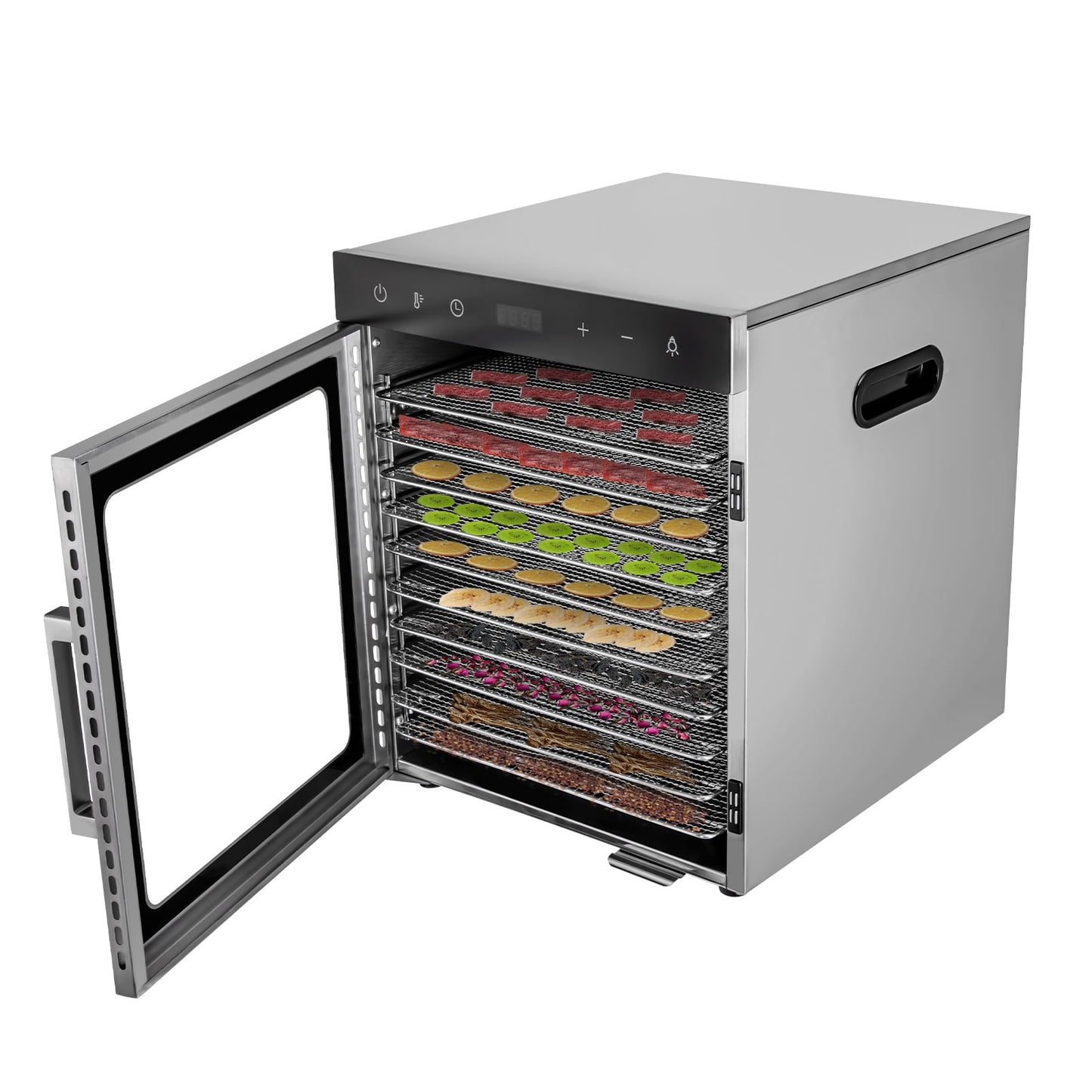 Stainless Steel Commercial Food Dehydrator 10 Tray Fruit Meat Jerky Timer