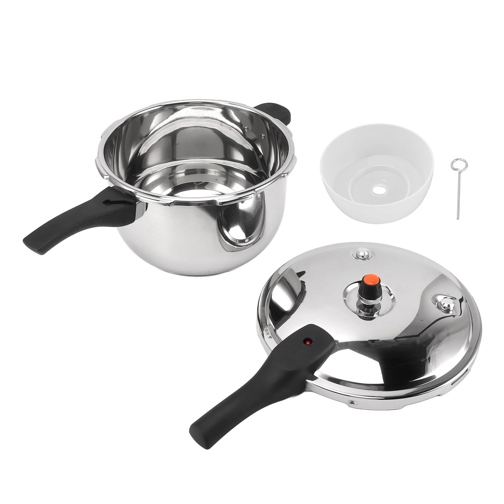 Stainless Steel Pressure Cooker, Security Handle Pressure Cooking Pot with Safety Valve, Stainless Steel Induction Suitable Pressure Pan For All Kinds Of Cooktops (8L)
