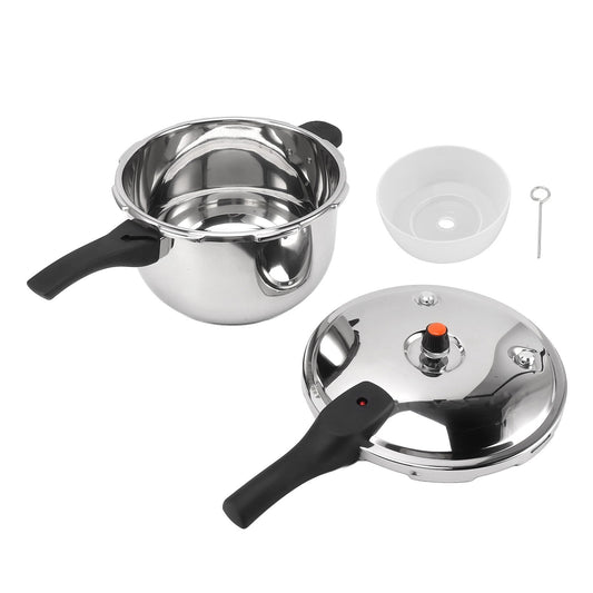 Stainless Steel Pressure Cooker, Security Handle Pressure Cooking Pot with Safety Valve, Stainless Steel Induction Suitable Pressure Pan For All Kinds Of Cooktops (8L)